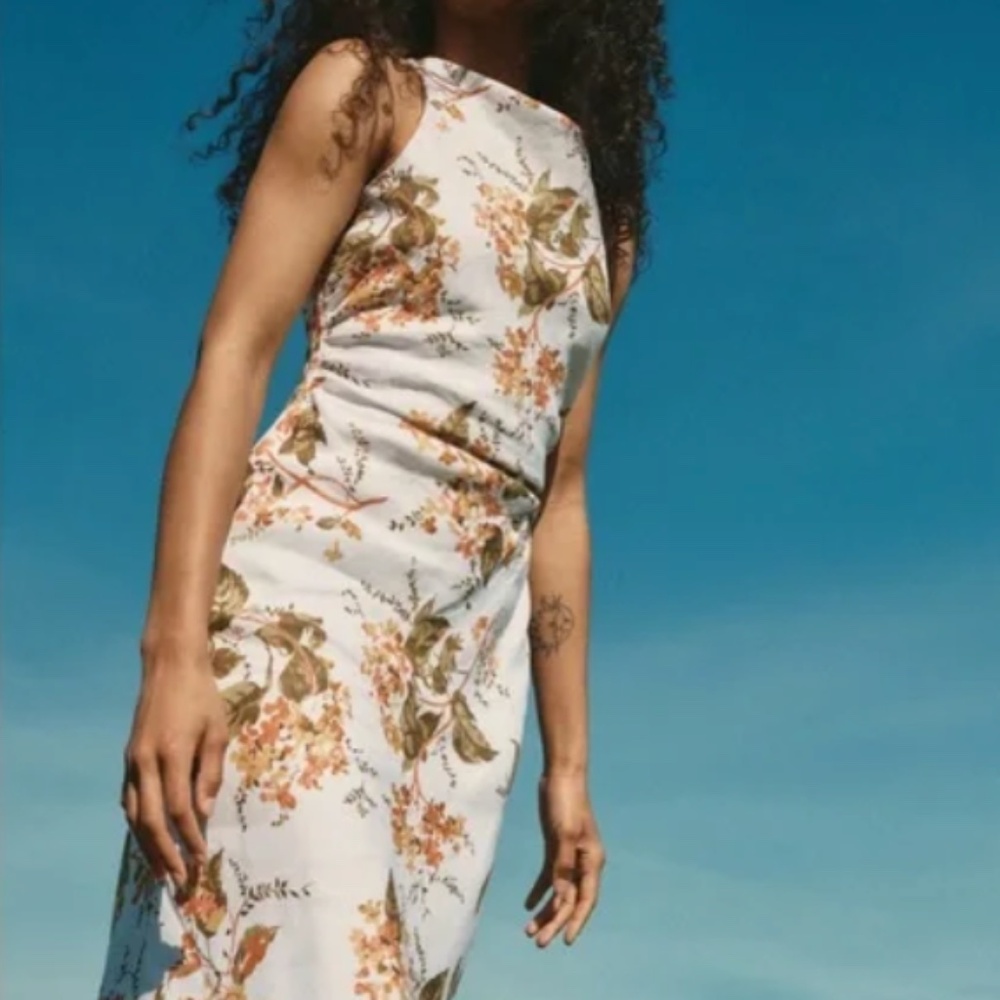Reformation Casette Linen Dress Bella - Size 0